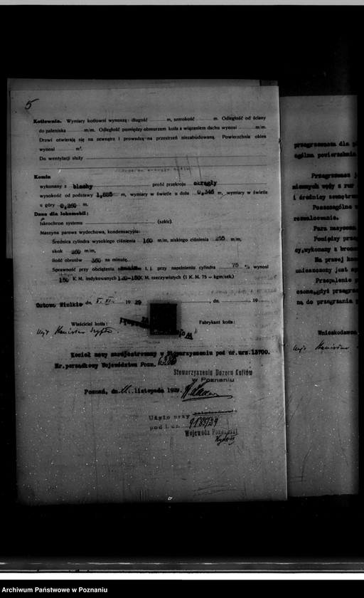 Obraz 9 z jednostki "Gorzelnia rolnicza St. Szyftera we wsi Gutowo Wielkie powiat wrzesiński nr woj. kotła 6387"