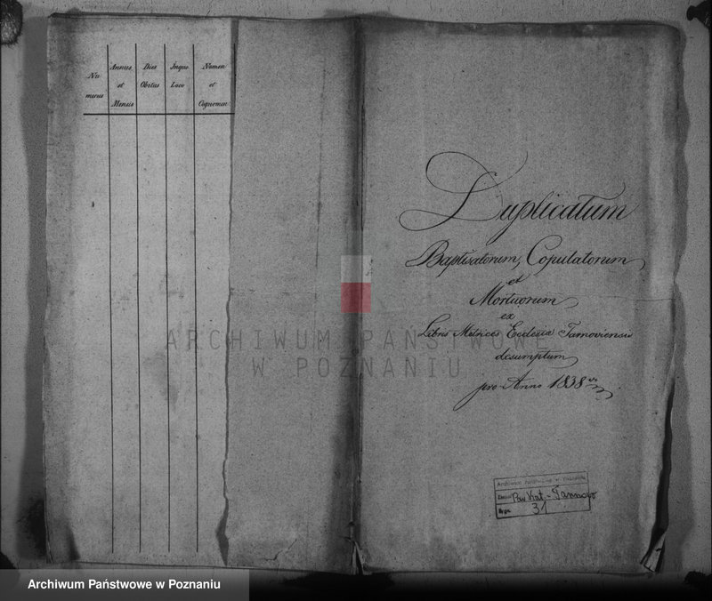 Obraz 2 z jednostki "Duplikat baptisatorum, copulatorum, mortuorum"