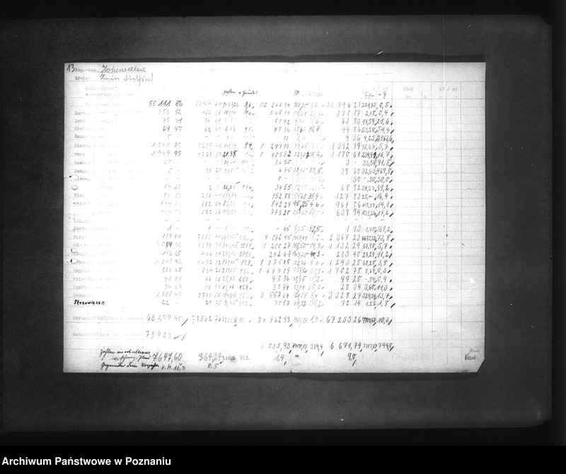 Obraz 17 z jednostki "Regierungsbezirk Hohensalza. Gegenüberstellung der Bodenbenutzungserhebungen"