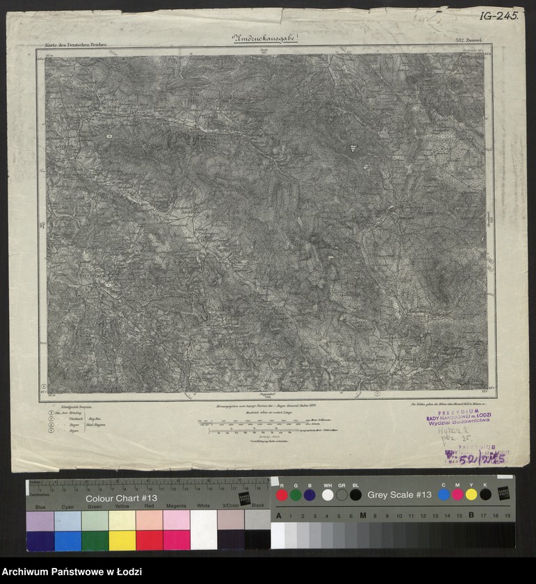 Obraz 1 z jednostki "Karte des Deutschen Reiches 582 Zwiesel"