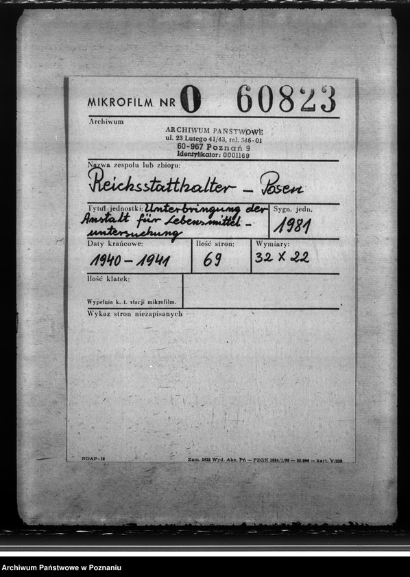 Obraz 2 z jednostki "Unterbringung der Anstalt für Lebensmitteluntersuchung"