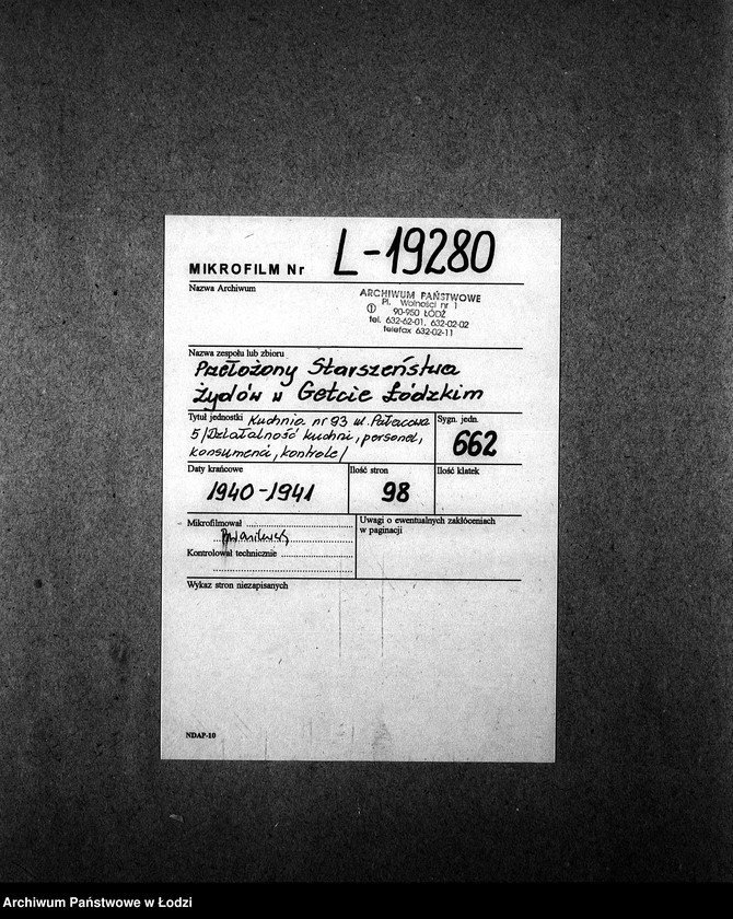 Obraz 2 z jednostki "[Kuchnia nr 93, przy ul. Pałacowa 5. Działalność kuchni, personel, konsumenci, kontrole]"