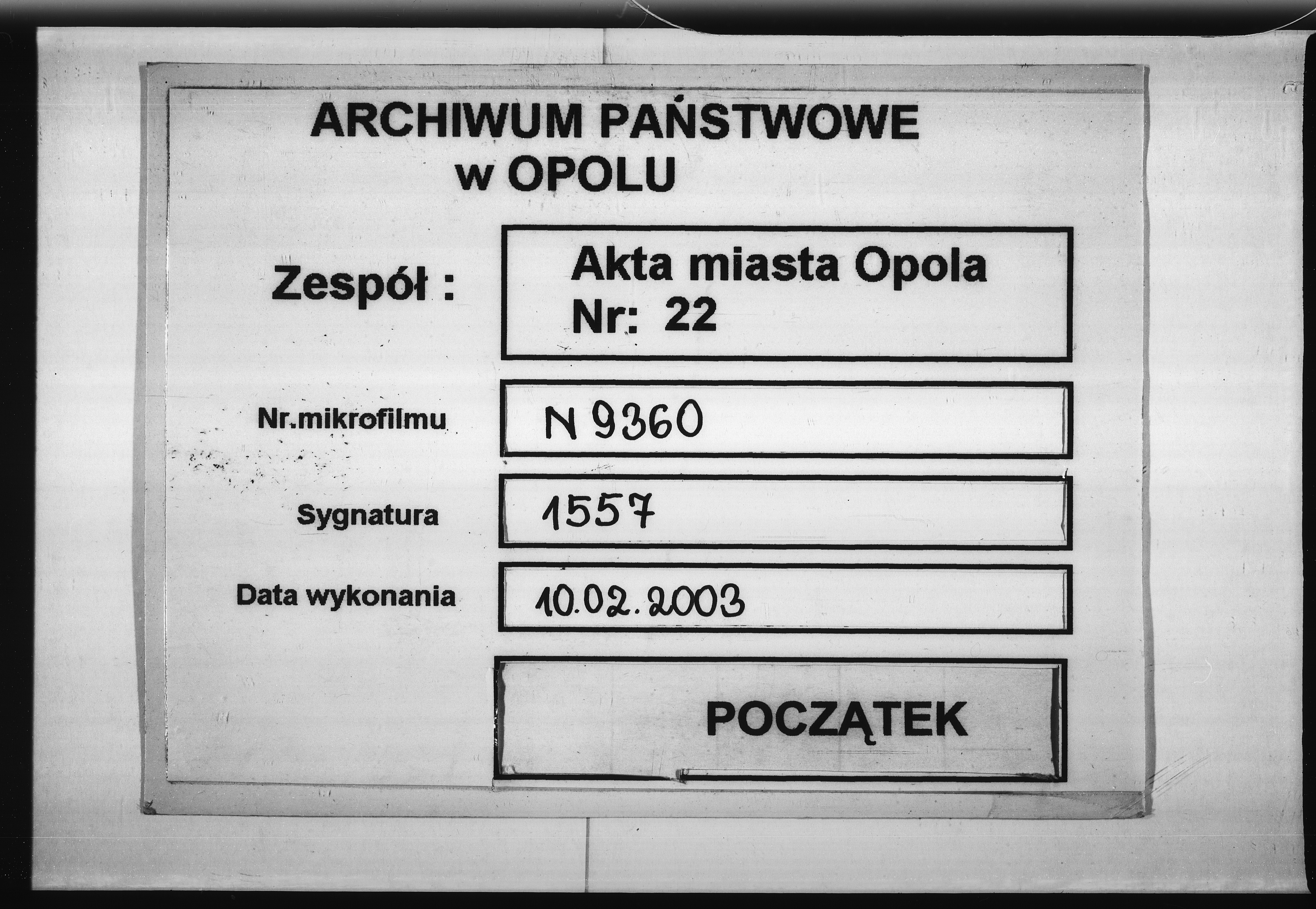 Obraz 1 z jednostki "Acta des Magistrats zu Oppeln betreffend Marktpreis-Tabellen"