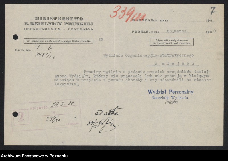 Obraz 9 z jednostki "[Sprawy osobowe - różne]"