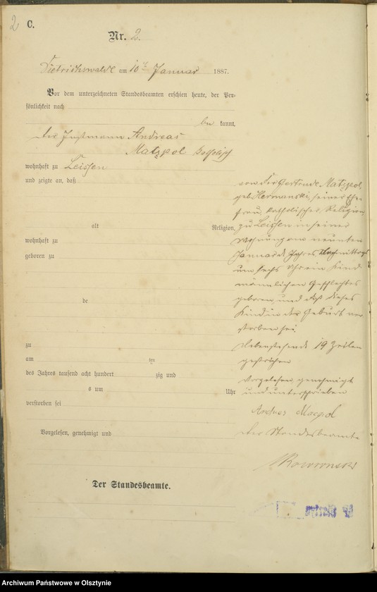 Obraz z jednostki "Sterbe-Haupt-Register Nr 1 - 59"