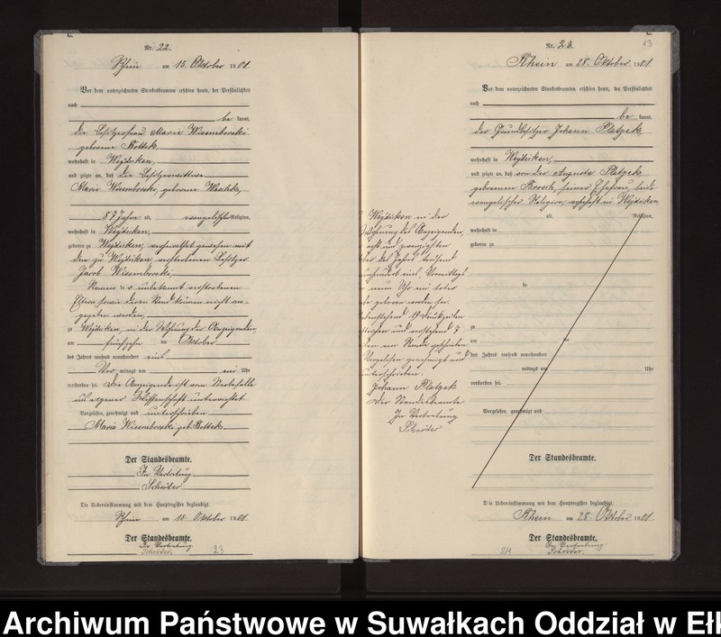 image.from.unit.number "Sterbe-Neben-Register des Königlichen Preussischen Standes-Amtes Gneist Kreis Loetzen"