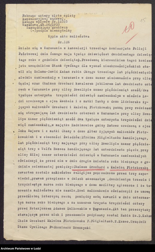 Obraz 17 z jednostki "Przędzanić- Chaim Grosbard- sprzedaż nici farbowanych"