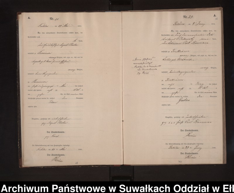 image.from.unit.number "Geburts-Neben-Register des Preussischen Standes-Amtes Stasswinnen Kreis Loetzen"