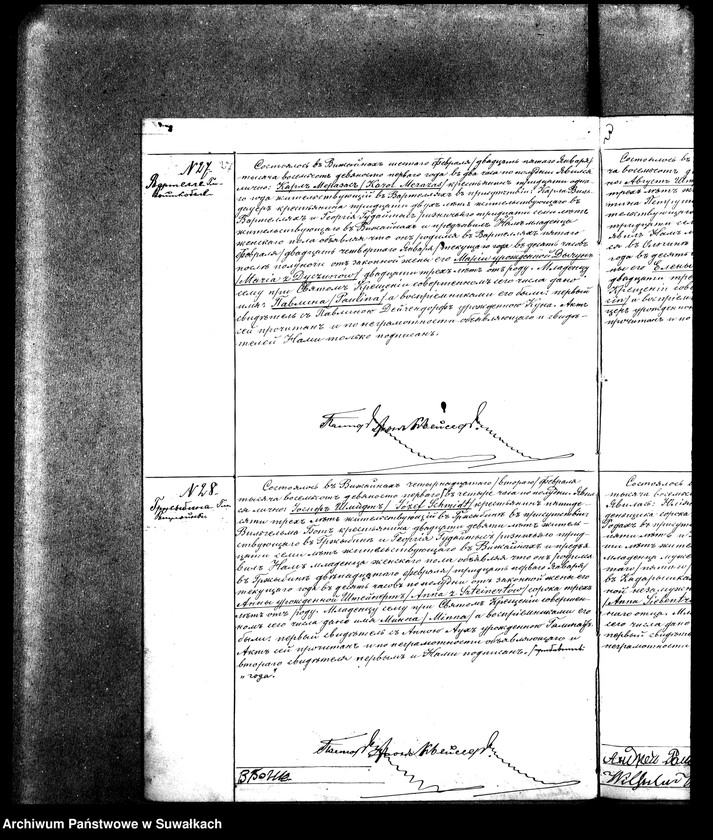 Obraz 17 z jednostki "Duplikat Aktov Graždanskogo Sostojanija o Rodivšichsja, Brakosočetavšichsja i Umeršich Vižajnskogo Evangeličesko-Ljuteranskogo Prichoda za 1891 god"