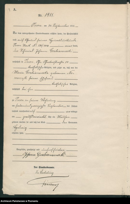 Obraz 9 z jednostki "Księga miejscowa urodzeń tom V-VI [Rejestr główny urodzeń]"