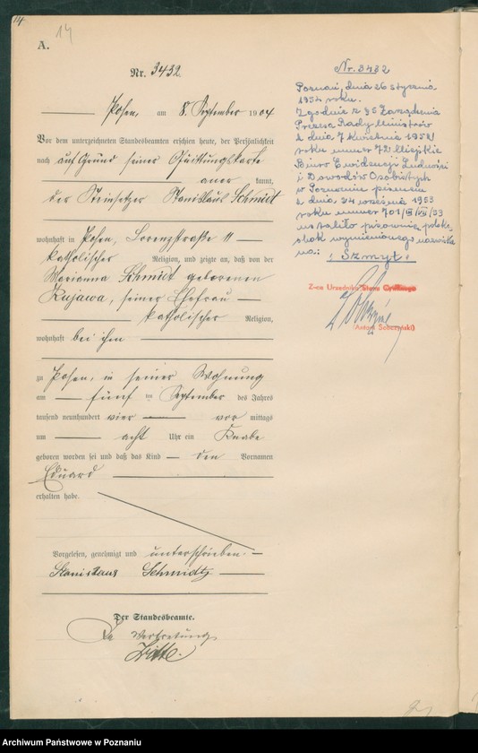 Obraz 15 z jednostki "Księga miejscowa urodzeń tom VII"