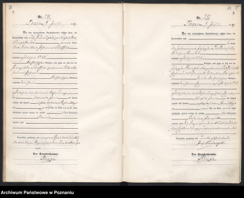 Obraz 18 z jednostki "Księga urodzeń t. II"