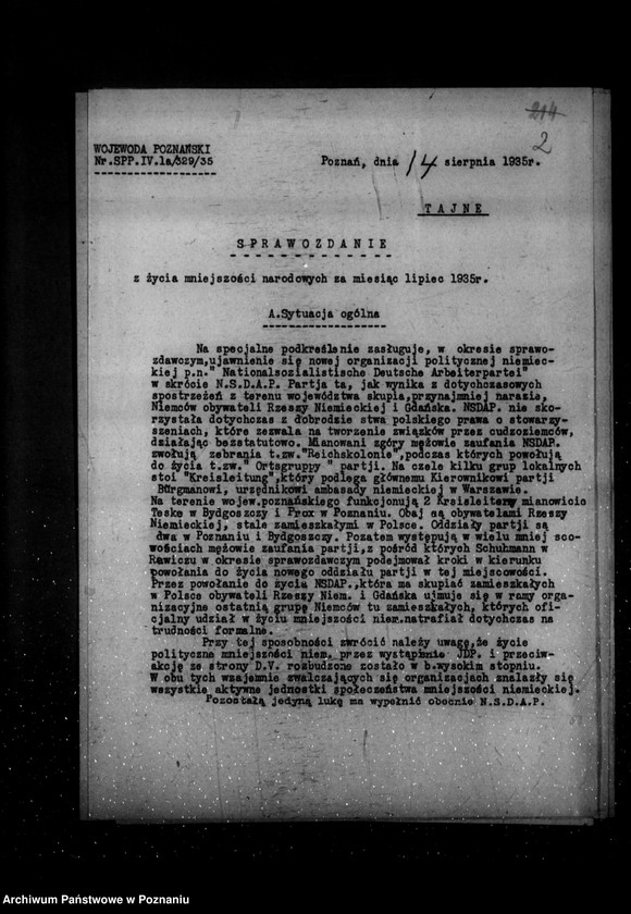 Obraz 6 z jednostki "Sprawozdania z życia mniejszości narodowych za okres od lipca do grudnia 1935 r."