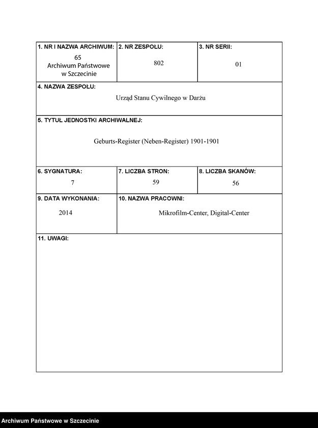 Obraz 1 z jednostki "Geburts-Register (Neben-Register)"