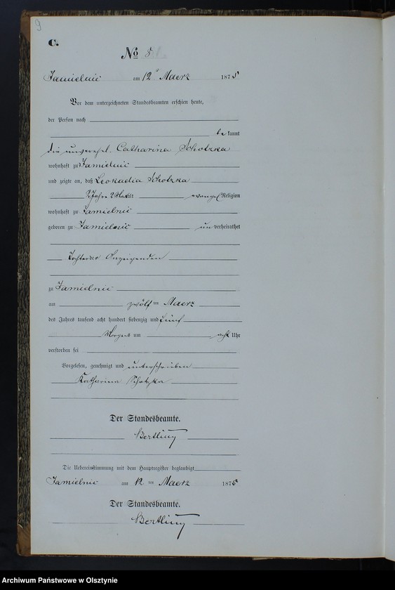 Obraz 11 z jednostki "Sterbe-Neben-Register Nr 1 - 37"