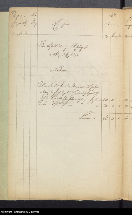 image.from.unit.number "Kirchen Rechnung der Sorquittenschen Kirche aller Einnahme und Ausgabe"