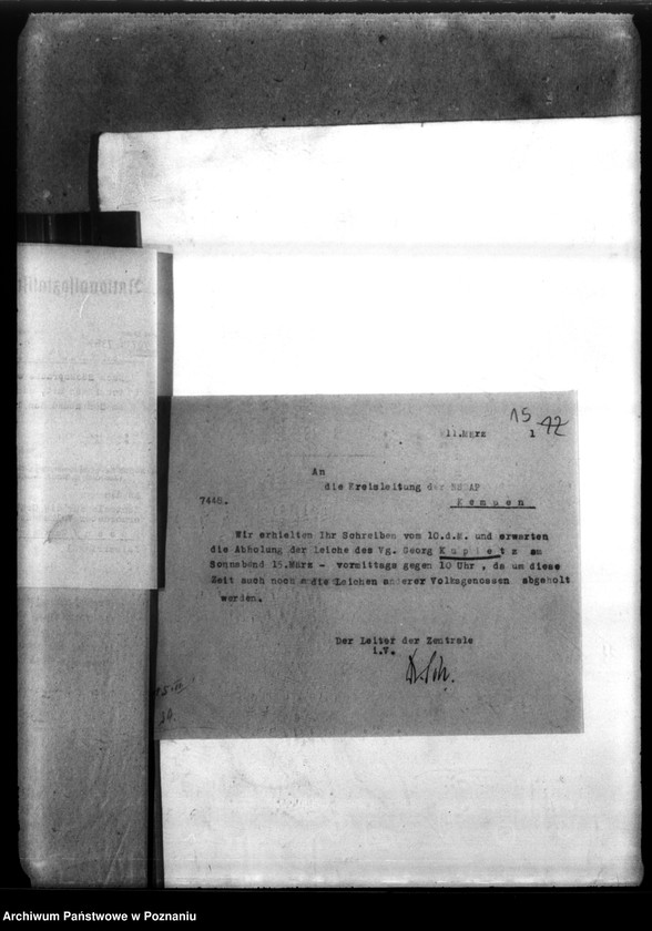 Obraz 19 z jednostki "Georg Kupietz aus Prossen, Kreis Kempen (Kępno)"