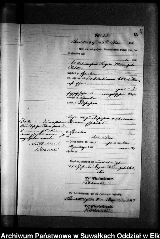 image.from.unit.number "Sterbe-Neben-Register des Preussischen Standes-Amtes Gr. Strengeln Kreis Angerburg"