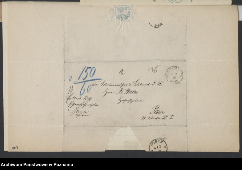 Obraz 10 z jednostki "Die von den Verlobten beigebrachten Urkunden zur Eheschliessung pro 1878"