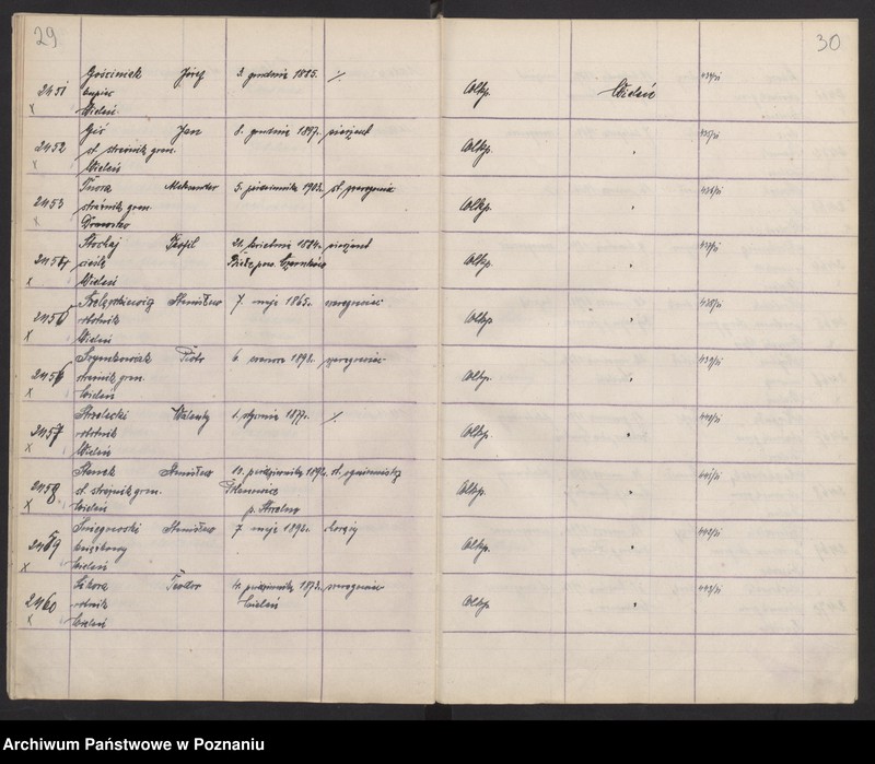 image.from.unit.number "Spis członków Związku Weteranów Powstań Narodowych od 2311 - 3540a."