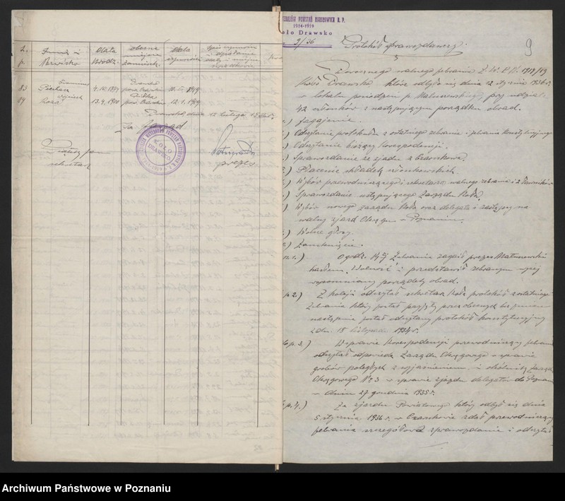 Obraz 12 z jednostki "Drawsko, powiat Czarnków akta koła."