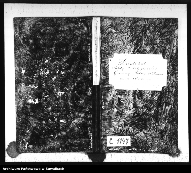 image.from.unit.number "Duplikat Sekty Filiponów Gminy Hołny Wolmera za r. 1853"