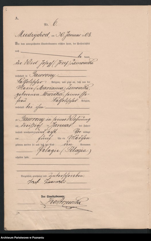 Obraz 9 z jednostki "Geburts-Haupt-Register"