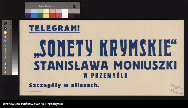 Obraz 6 z kolekcji "Twórczość Stanisława Moniuszki na przemyskich afiszach"