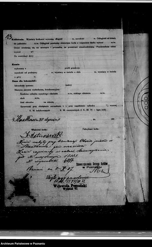 Obraz 17 z jednostki "Warsztat reparacyjny I. Matuszewskiego Strzałkowo powiat wrzesiński"