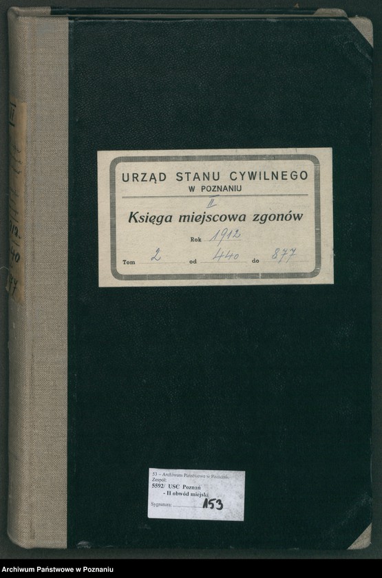 Obraz 2 z jednostki "Księga miejscowa zgonów tom II [Rejestr główny zgonów]"