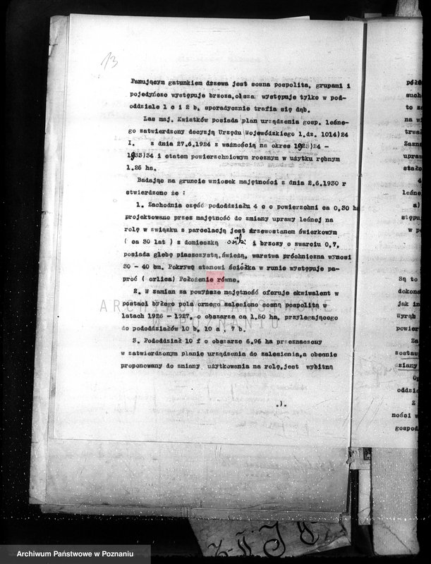 image.from.unit.number "Nadzór nad gospodarką w lasach majętności Kwiatków powiat ostrowski"