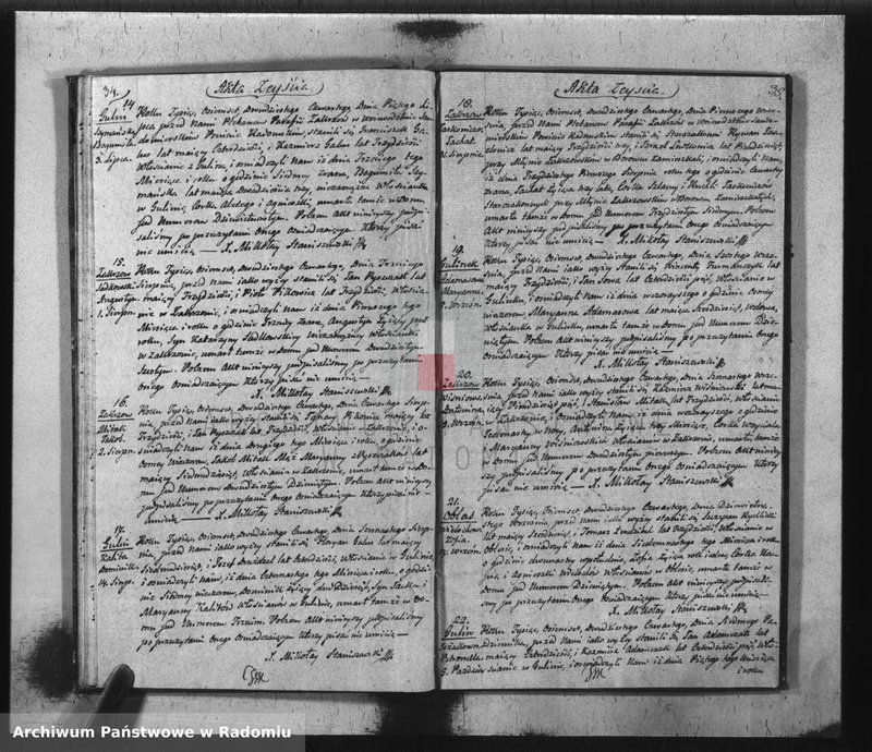 image.from.unit.number "Akta Stanu Cywilnego Parafii Zakrzów Urodzeń, Małżeństw, Zejścia na Rok 1824"