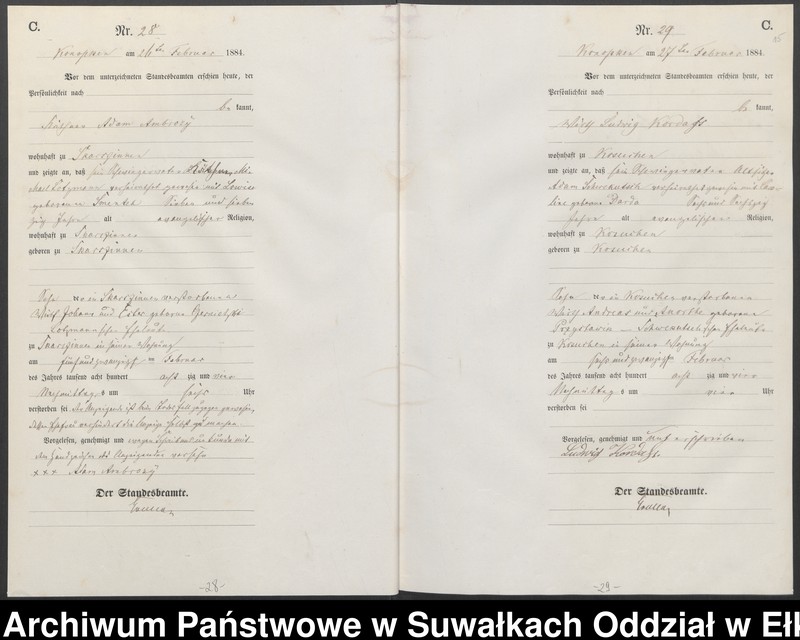 image.from.unit.number "[Sterbe-Haupt-Register des Königlich Preussischen Standes-Amtes Belzonzen Kreis Johannisburg]"