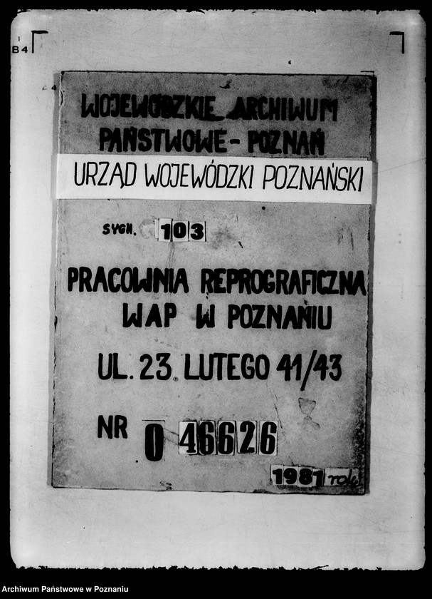Obraz 1 z jednostki "Spisy spraw Wydziału Społeczno-Politycznego"