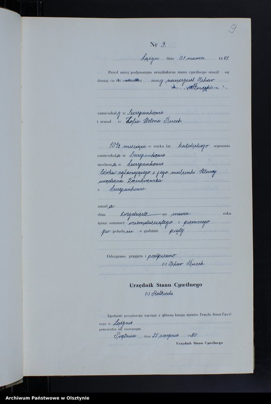 image.from.unit.number "Księga zgonów Nr 1 - 44,1 - 55,1 - 41,1 - 60,1 - 44,1 - 40 i 1 - 47 /brak 1885 - 1886,1888 i 1890/ /przepisana w języku polskim z oryginału niemieckiego w dniach 11.08.-9.09.1950/"