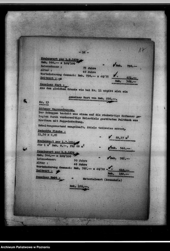 Obraz 20 z jednostki "Gauerziehungsheim Posen. Hauptgelände. Schätzungsbericht."