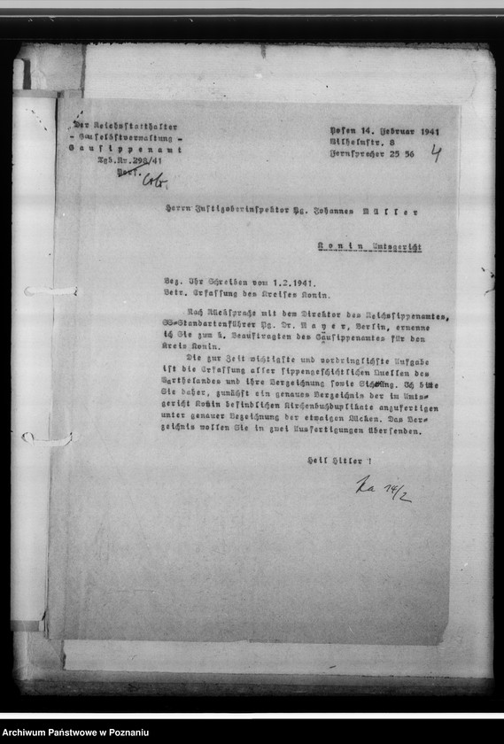 Obraz 8 z jednostki "[Korespondencja w sprawach organizacyjnych], Kreissippenamt Konin"