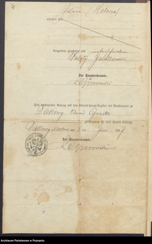 Obraz 9 z jednostki "[Dokumenty dostarczone przez narzeczonych do zawarcia związku małżeńskiego za 1902 rok. Tom XVII]"