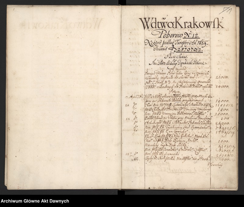 image.from.unit.number "Rozliczenie z poboru i podymnego uchwalonych w 1670 r."