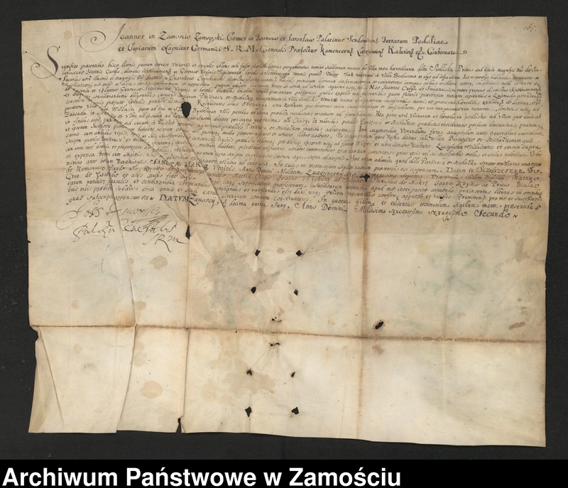 image.from.collection.number "Dokumenty pergaminowe wsi Siedliska koło Zamościa 1457-1662111"