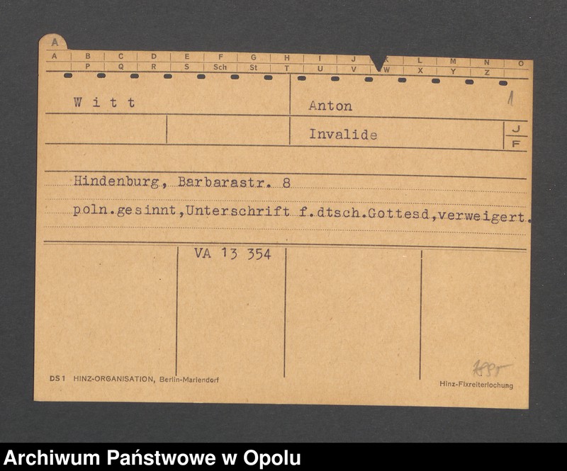 Obraz 3 z jednostki "[Witt Anton, Hindenburg]"