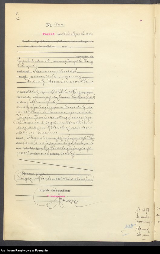 Obraz 8 z jednostki "Księga miejscowa zgonów tom IV [Rejestr główny zgonów]"