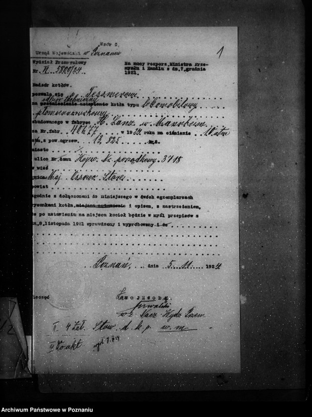 Obraz 5 z jednostki "Majętność Osowo Stare pow. obornicki, własność. Tessmer nr woj. kotła 3718"