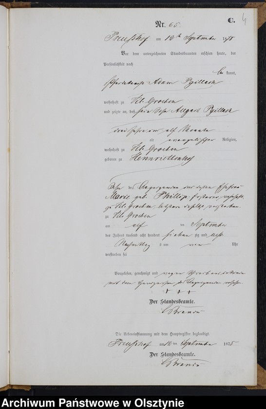 image.from.unit.number "Sterbe-Neben-Register Tom II,Nr 63 - 85"