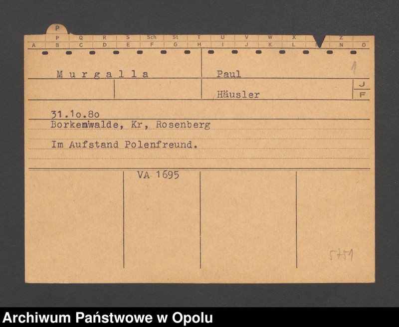 Obraz 3 z jednostki "[Murgalla Paul, ur. 31.10.1880, zam. Borkenwalde]"
