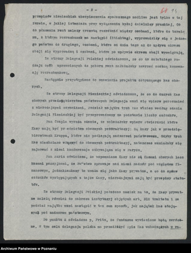 Obraz 16 z jednostki "[Rokowania polsko-niemieckie w sprawach ubezpieczeń społecznych]"