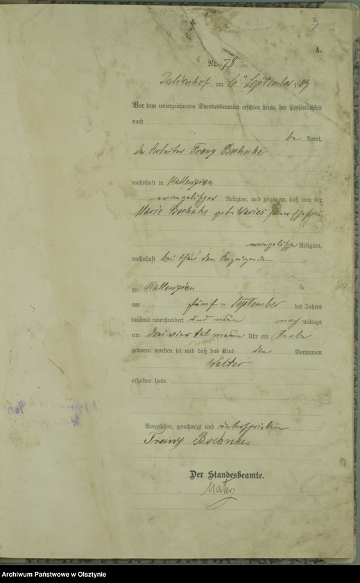 image.from.unit.number "Geburts-Register Nr 76-121 [1909], Nr 1-110 [1910]"