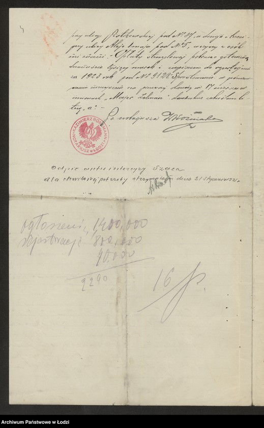 Obraz 6 z jednostki "Chaja Rappeport i S-ka- fabrykacja i sprzedaż towarów manufakturowych"