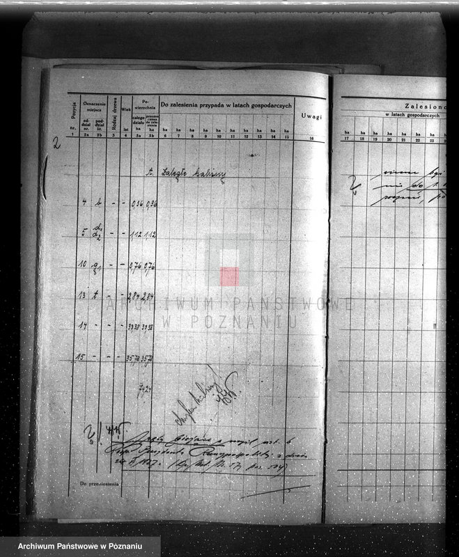 image.from.unit.number "/Szczegółowy plan zalesień i cięć lasu dla majętności Rudki powiat szamotulski 1929-1939"