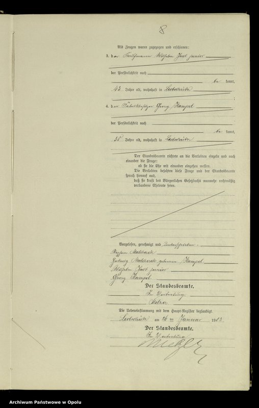 image.from.unit.number "Heiraths-Haupt-Register Standesamts Leobschütz pro 1903"